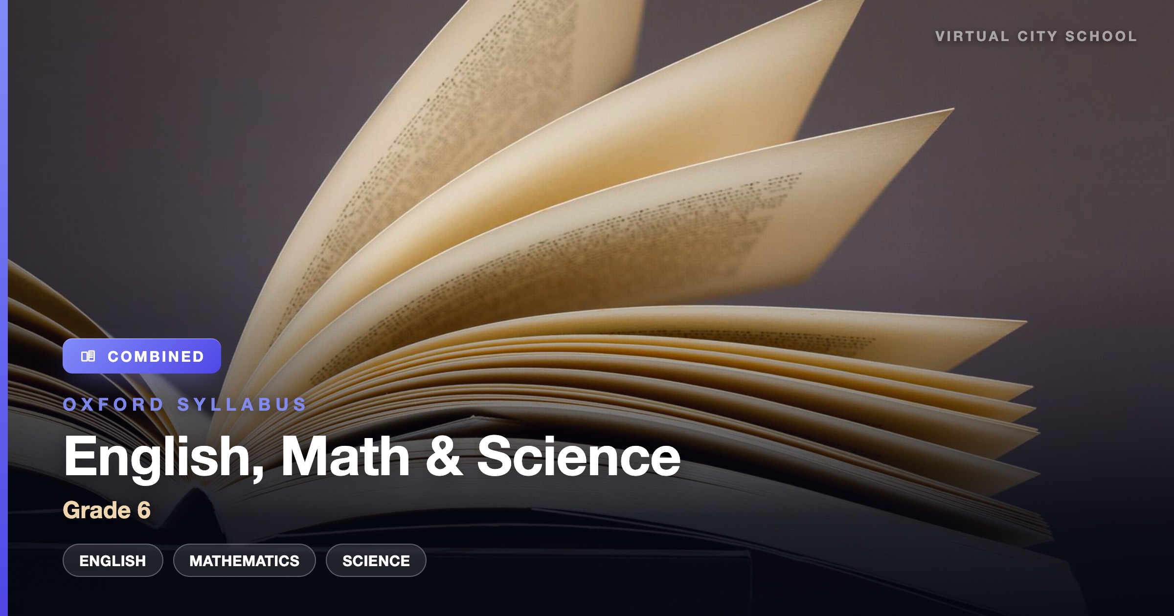 6th grade English, Mathematics, Science(Oxford Syllabus)
